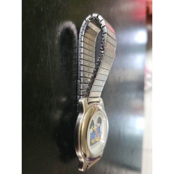 Vintage MICKEY MOUSE‎ Disney Channel Stainless Steel  WATCH Working - Picture 2 of 4